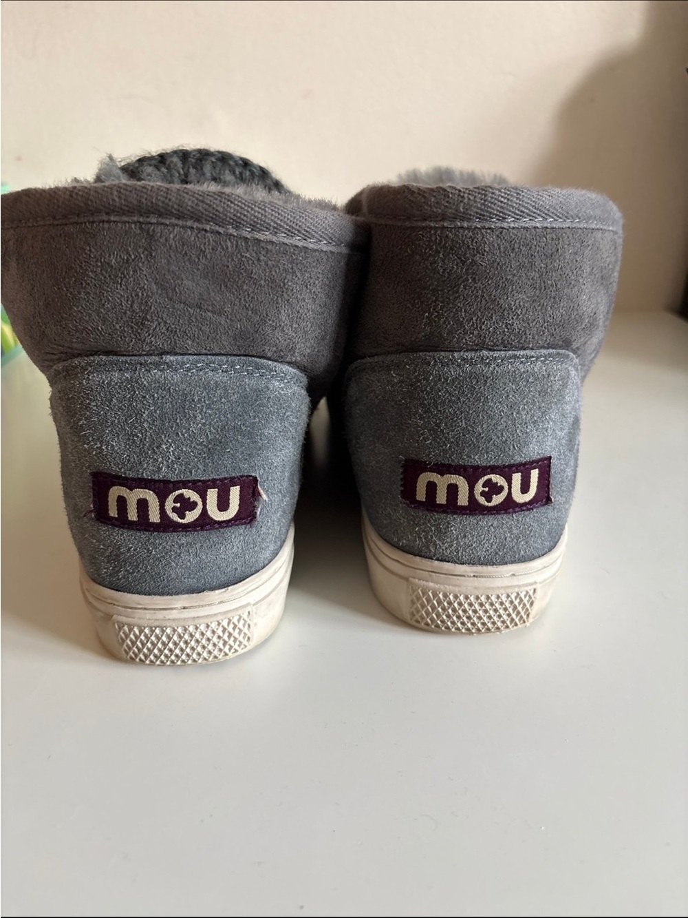 Mou women 9.5 Gray Suede Ankle Boots